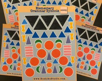 Montessori Elementary Grammar Vinyl Sticker Sheet | PERFECT Montessori Teacher or Student Gift | Montessori Materials