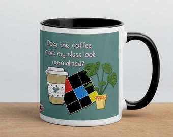 Montessori Teacher Mug | Does this coffee make my class look normalized? | Fun Montessori Teacher Gift!! | Black handle and inside