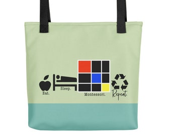 Montessori Tote bag - Eat. Sleep. Montessori. Repeat. - PERFECT teacher gift!!