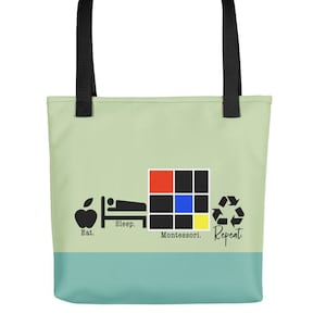 Montessori Tote bag - Eat. Sleep. Montessori. Repeat. - PERFECT teacher gift!!