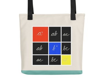 Tote bag - Montessori Trinomial Cube. Beautiful teacher gift with hand drawn illustration.