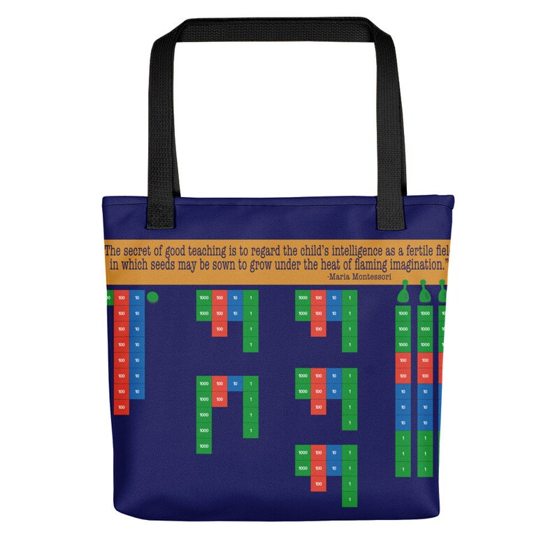 Montessori Stamp Game Montessori Quote PERFECT teacher gift!! Montessori Tote bag