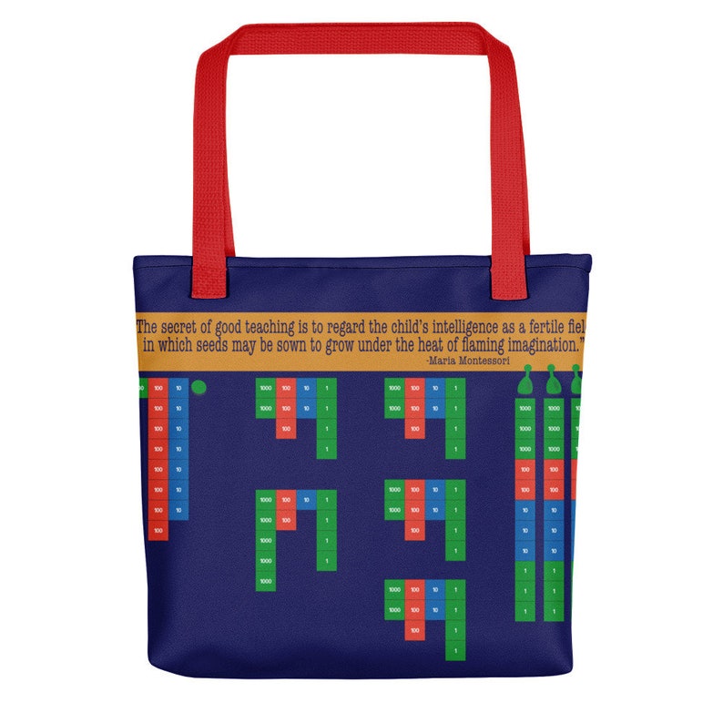 Montessori Stamp Game Montessori Quote PERFECT teacher gift!! Montessori Tote bag