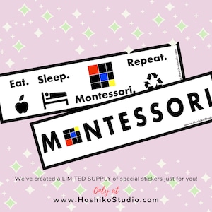 Adesivo de vinil Montessori para laptop, carro, garrafa | Presente PERFEITO para professor | ORGULHO Montessori!