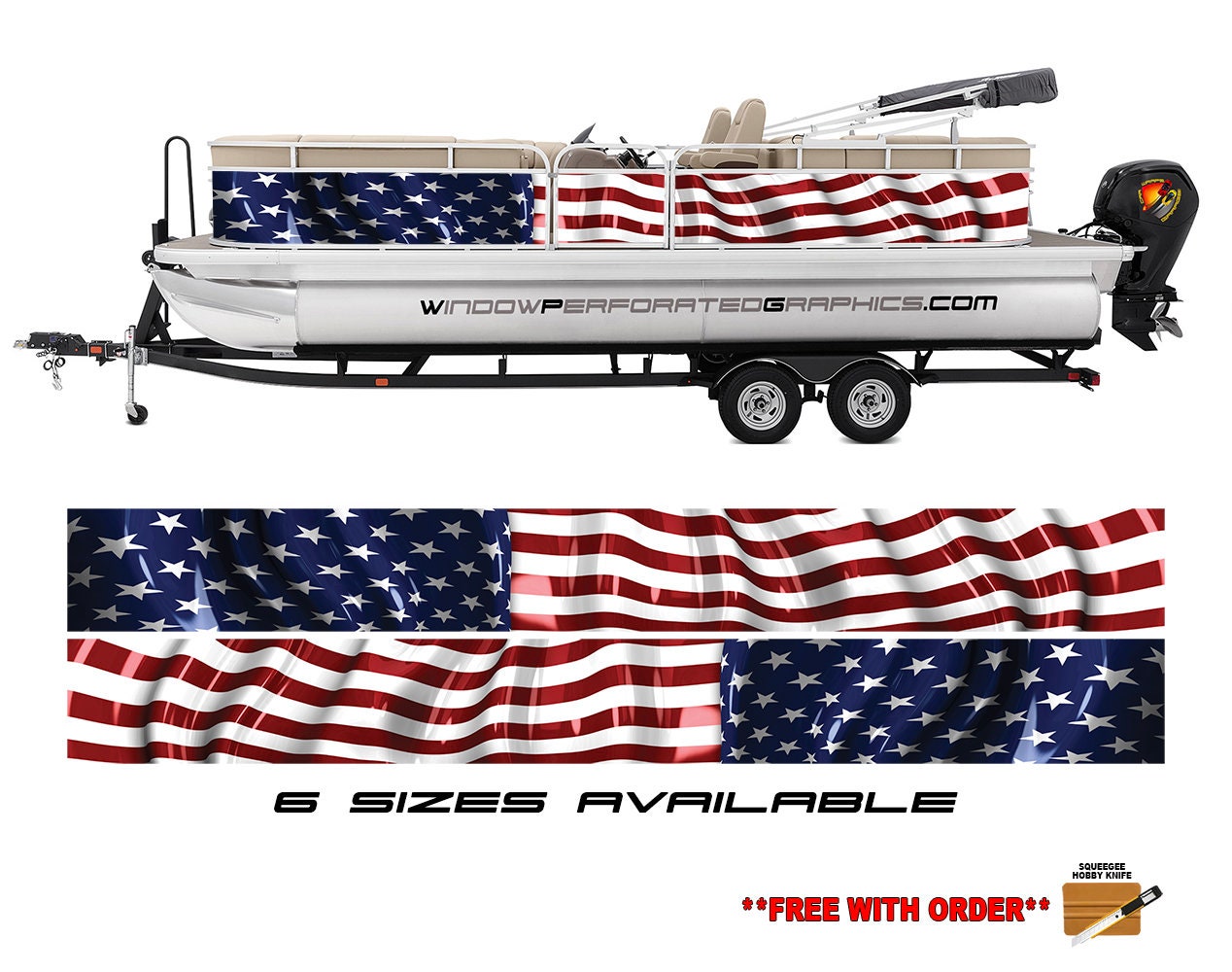American Flag Graphic Boat Vinyl Wrap Fishing Pontoon Decal Etsy