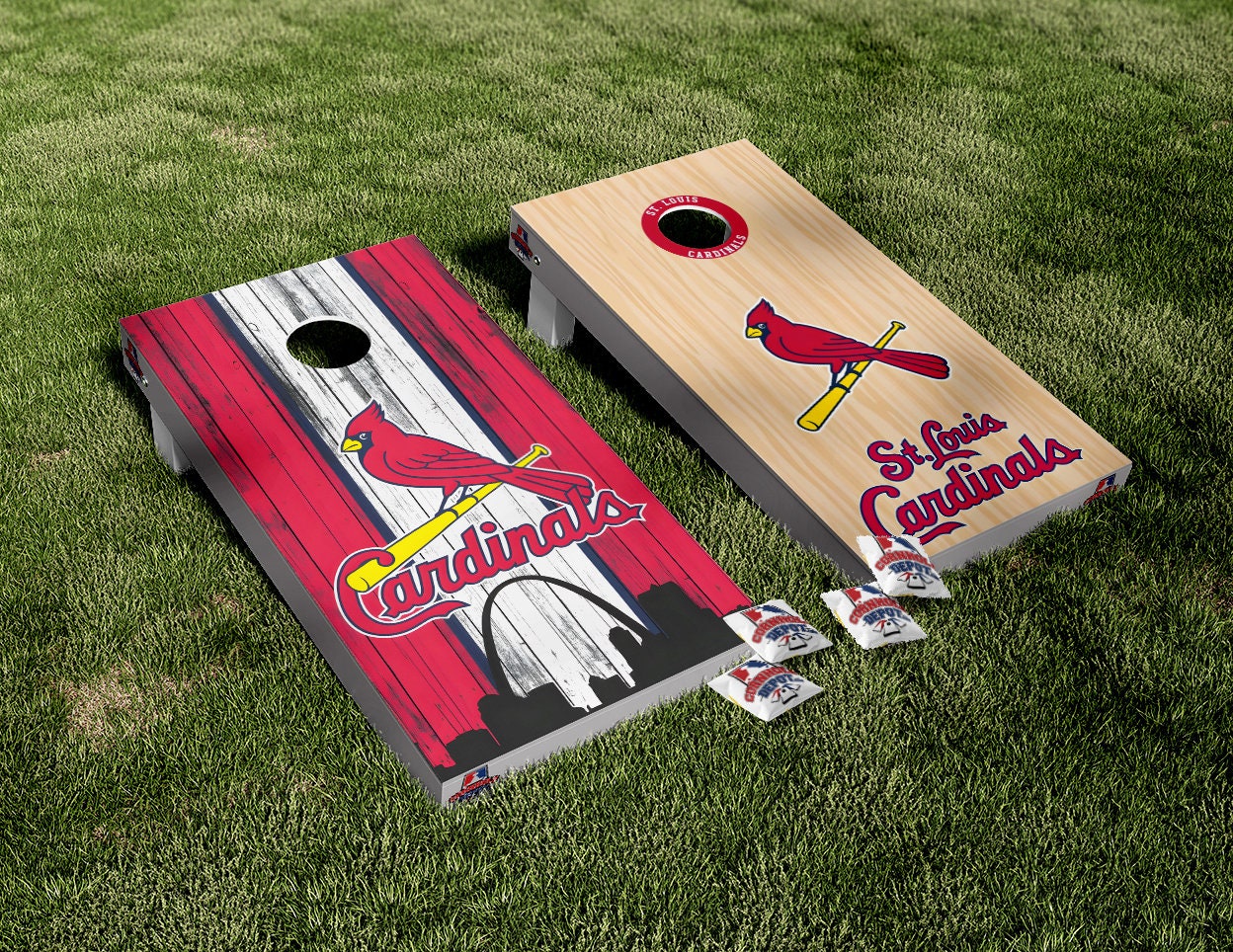 St Louis Cardinals Cornhole Bags GRAY set of 4 MOLINA/catchers - 5/30/22 SGA  NIB