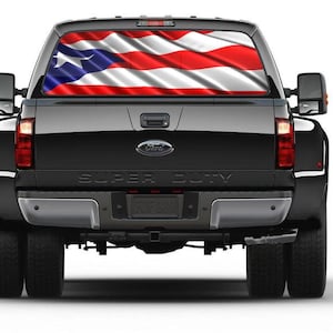 Bandera de Puerto Rico Bandera de Puerto Rico ventana trasera perforada calcomanía gráfica camiones coches campistas