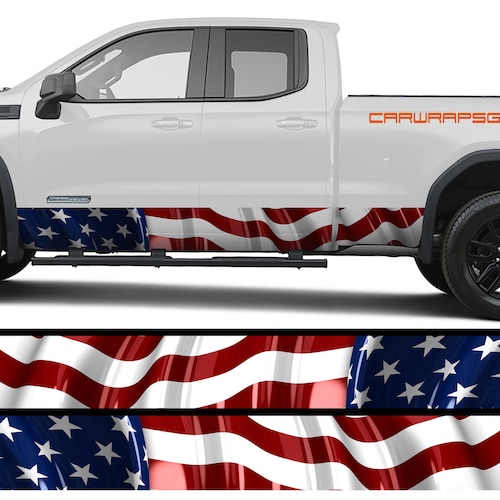 American Flag Truck Rocker Panel Wrap Graphic Decal Wrap Kit Etsy