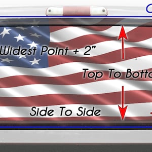 American Flag Camouflage Thin Red Line Rear Window Perforated Graphic Decal Sticker Truck Cars Campers image 2