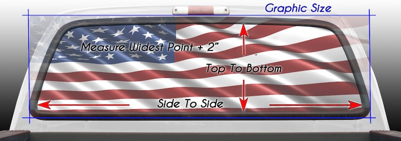 American Flag Camouflage Thin Red Line Rear Window Perforated Graphic Decal Sticker Truck Cars Campers image 2