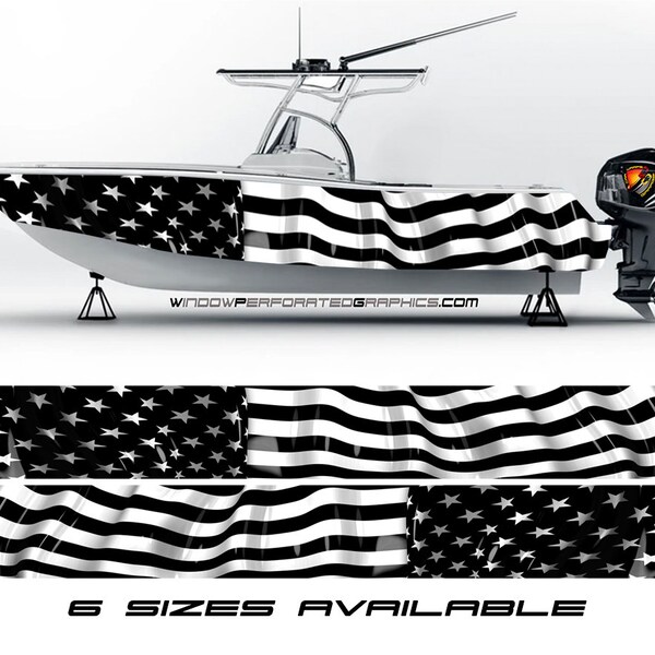 American Flag Pontoon Boat Wrap Etsy Ireland