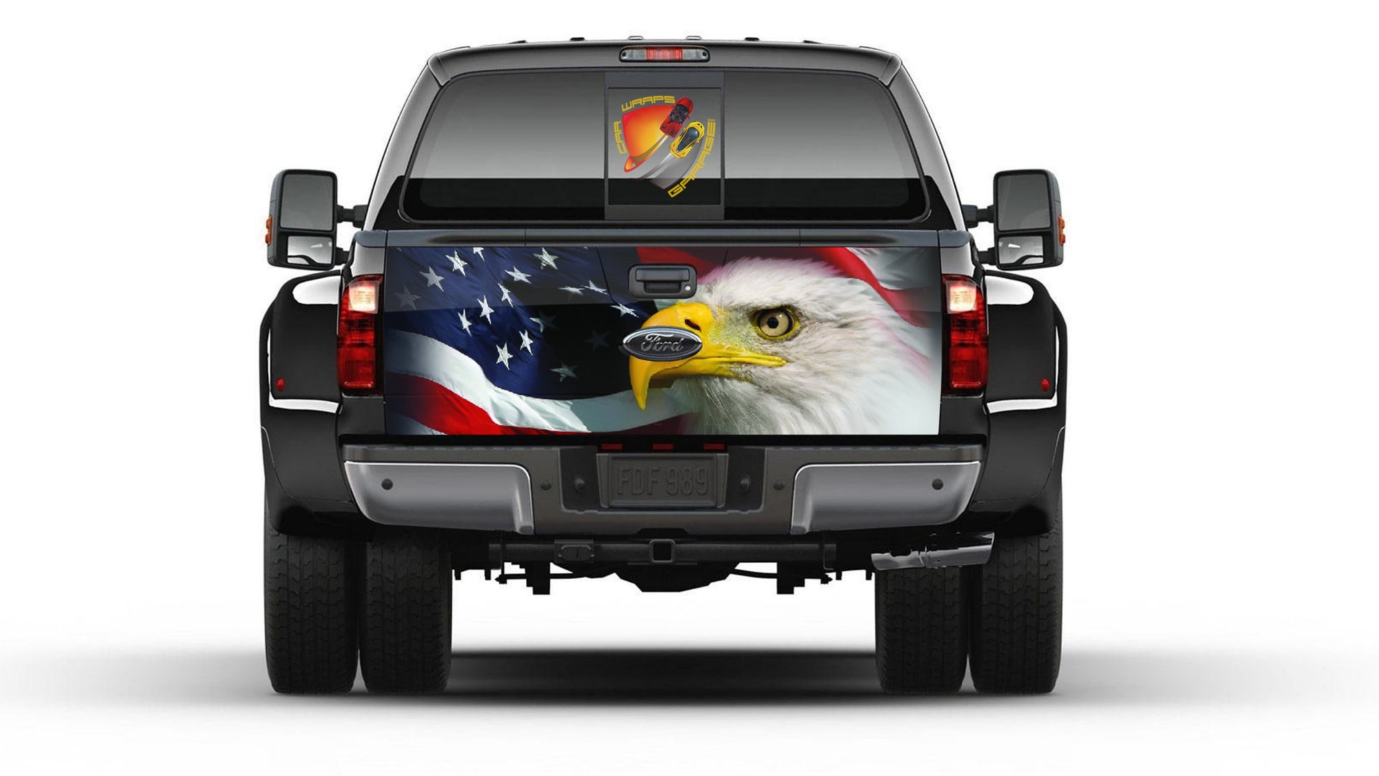 American Flag Eagle Tailgate Truck Bed Decal