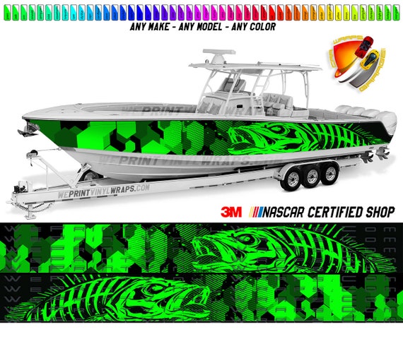 Mercury 60HP Bigfoot Outboard REMIX Decal Kit – Pontoon & Fishing Cowling, Green