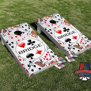 Adesivi laminati per il gioco di carte Bridge Cornhole Board, set di adesivi in vinile, regali