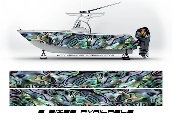 Abstract Colors Graphic Boat Vinyl Wrap Decal Fishing Pontoon Sea