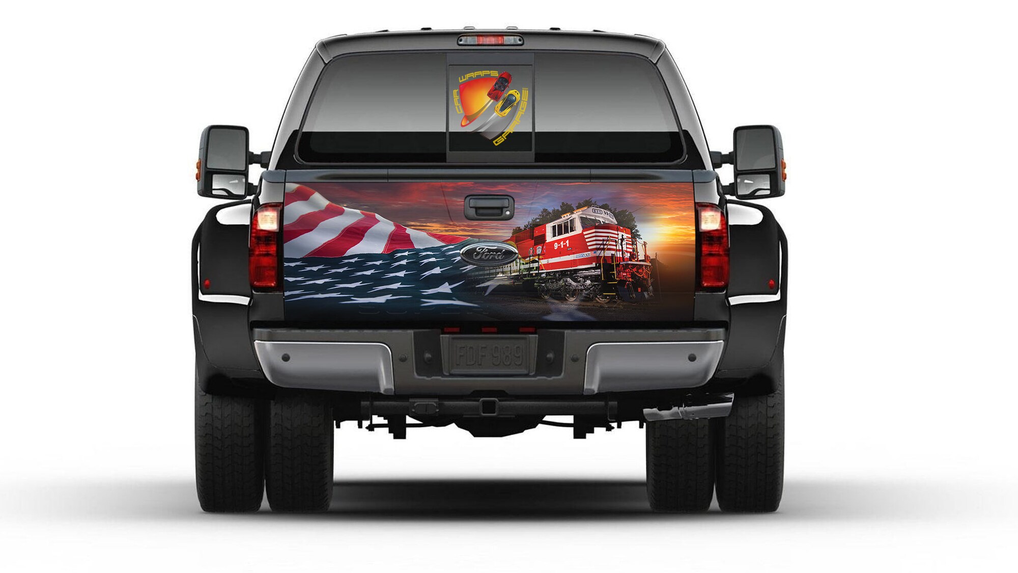 American Flag First Responders 911 Tailgate Truck Bed Decal
