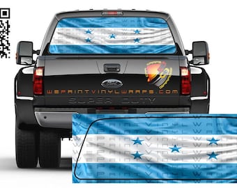 Honduras Flagge Bandera de Honduras Heckscheibe Perforierter Grafikaufkleber LKW Autos Camper