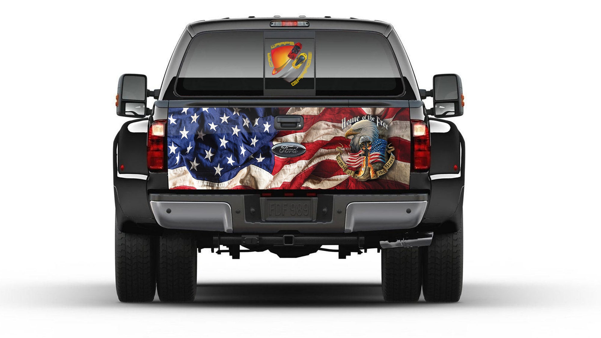 American Flag Veterans  Patriotic Tailgate Truck Bed Decal