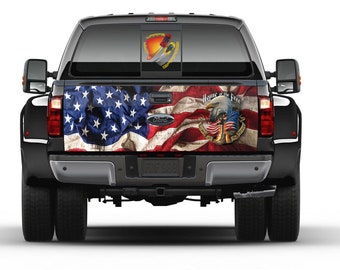 Patriotic American Flag Eagle Truck Tailgate Wrap Vinyl - Etsy