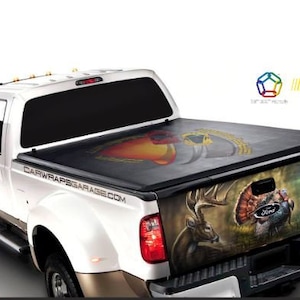 Hunting Deer Turkey Sea Bass  Fishing Tailgate Wrap Vinyl Graphic Decal Sticker Trucks Campers