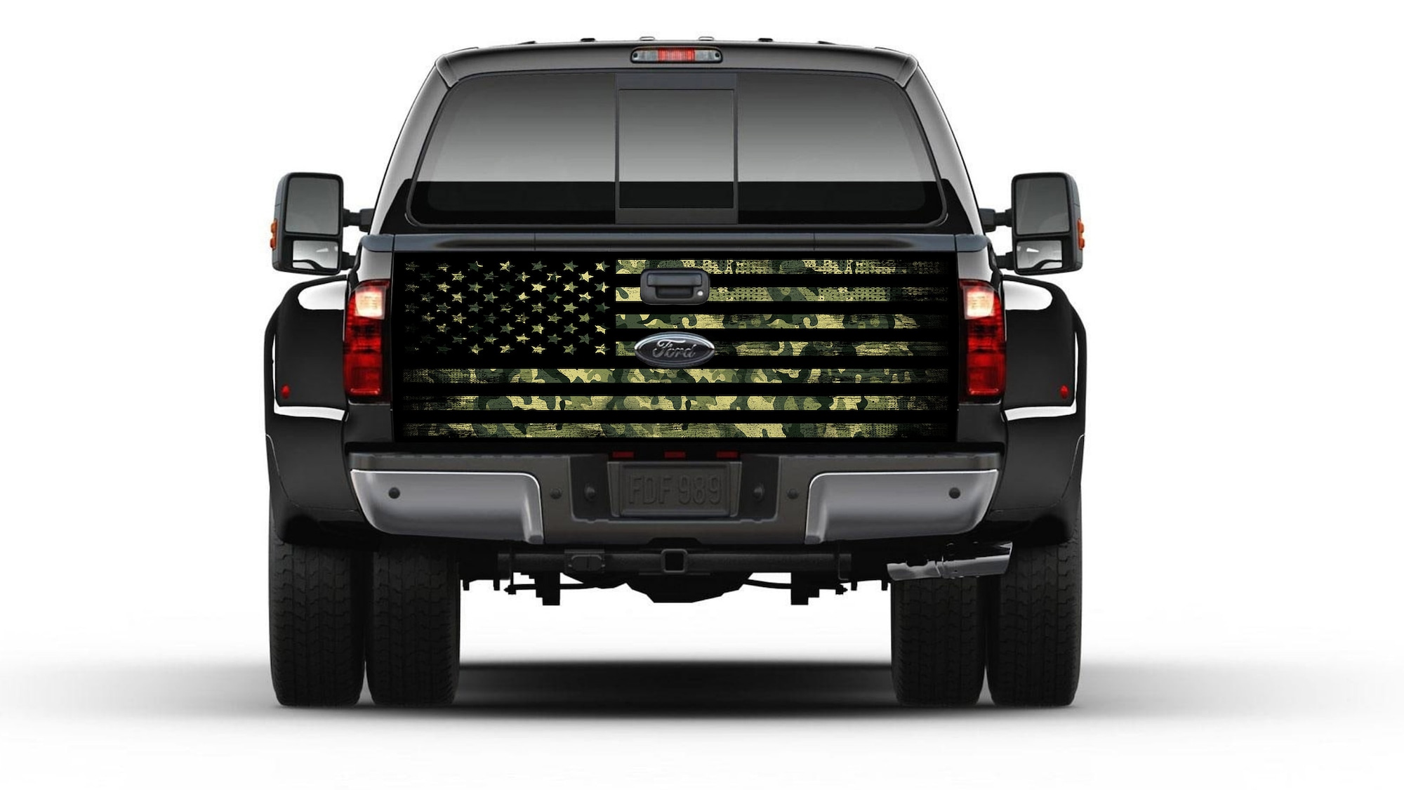 American Flag Camouflage Tailgate Truck Bed Decal