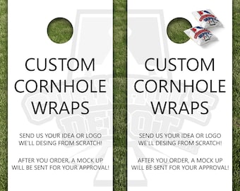 Deportes, cualquier equipo, cualquier diseño, juegos divididos, tablero de cornhole dividido, vinilos, pegatinas laminadas, regalos