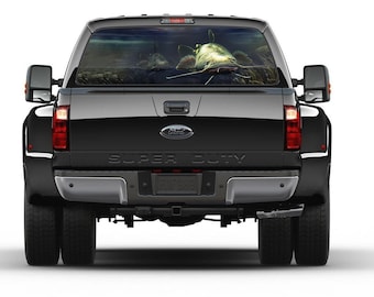 Catfish Rear Window Graphic Perforated Decal Vinyl Pickup Truck