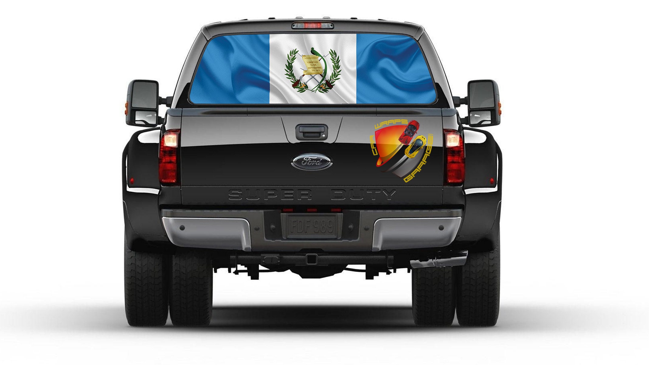 Guatemala Flag Bandera de Guatemala Rear Window Perforated Graphic Decal Sticker Cars Campers Trucks