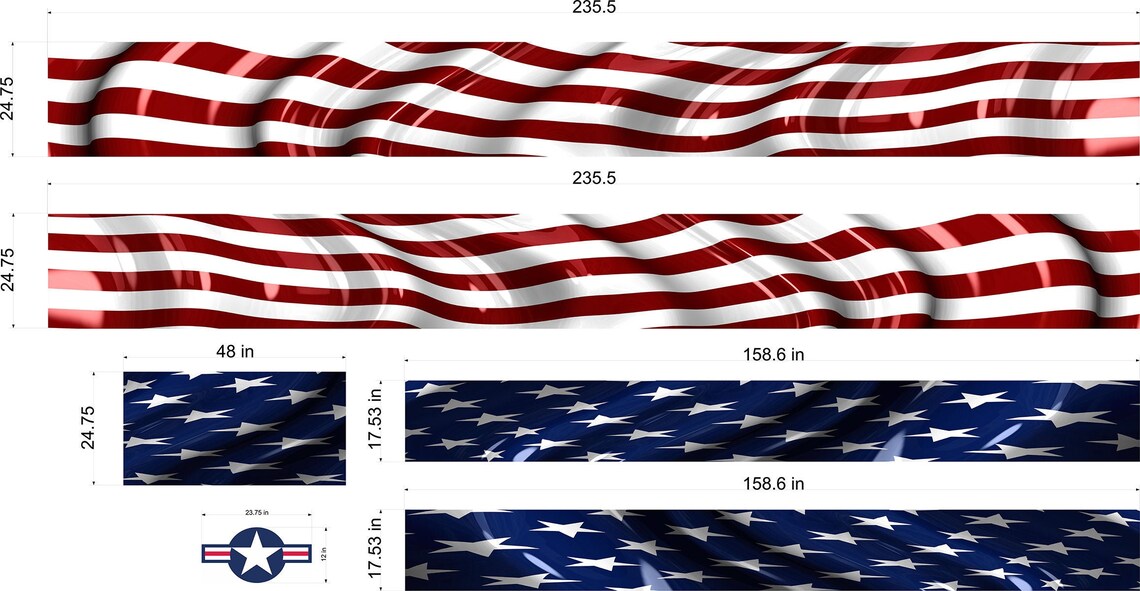 American Flag Graphic Boat Vinyl Wrap Fishing Pontoon Decal Etsy
