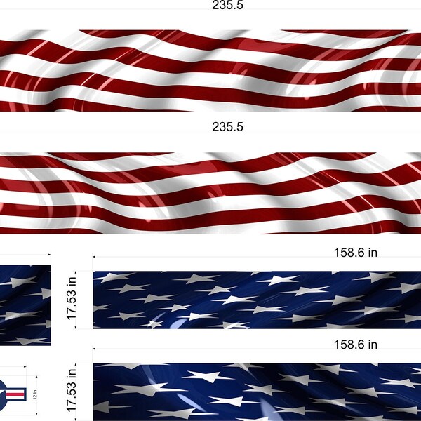 Pontoon Boat Wrap American Flag Etsy