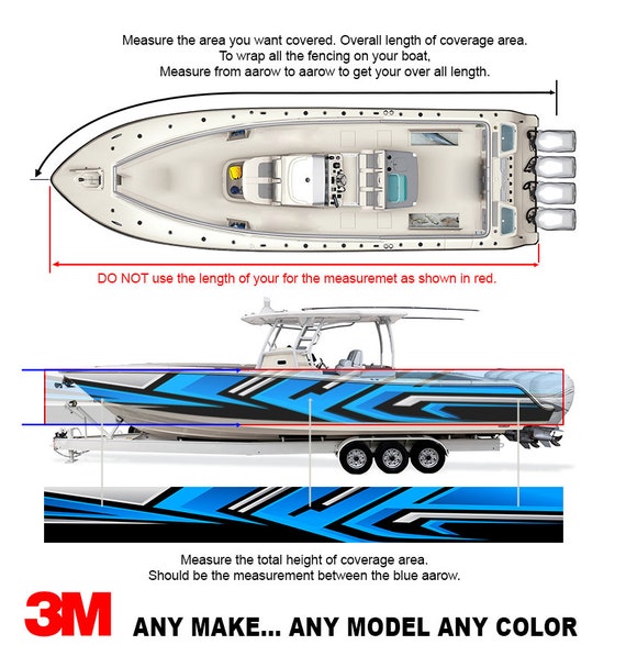 Catfish Blue Graphic Vinyl Boat Wrap Fishing Pontoon Sportsman Decal Sea  Water Etc.. Boat Wrap Decal 