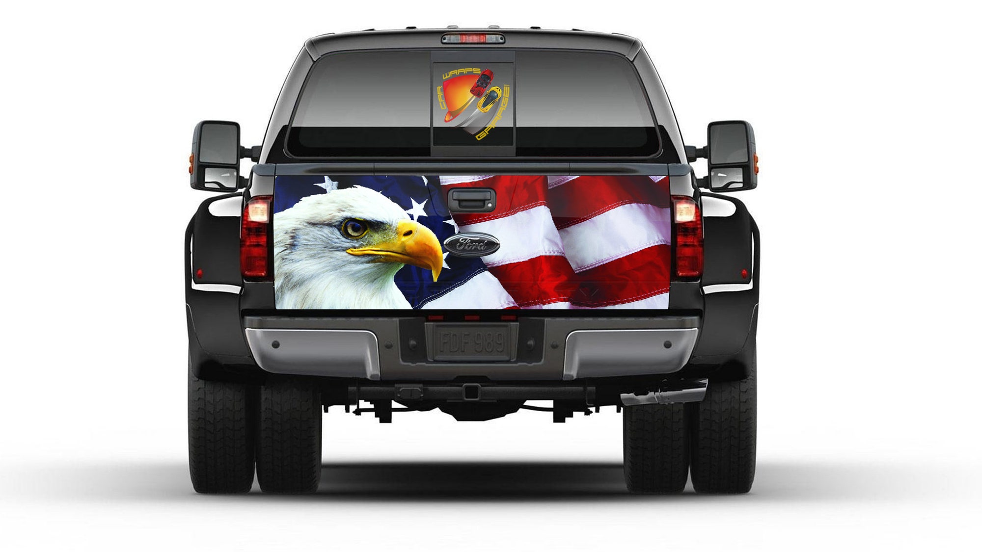 American Flag Eagle Patriotic Tailgate Truck Bed Decal