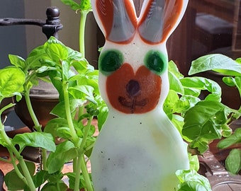 Glass/bunny/rabbit/garden stakes/flower stakes/panel/window decorations/fusing stained glass/gifts