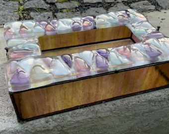 Caja de pañuelos/Caja de vidrio fundido/Teñido/Caja/Ataúd de vidrio/Caja/Almacenamiento/Regalos para ella/Él/Navidad/Único