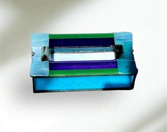 Caja de pañuelos / Caja / Vitral / Caja / Ataúd de cristal / Estuche / Almacenamiento / Regalos para él / Navidad / Artículos únicos