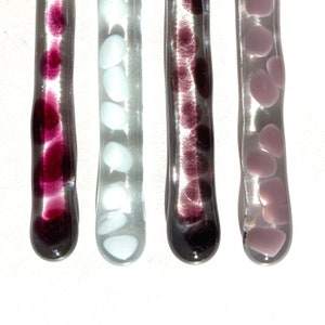 Bastoncini da cocktail in vetro viola, set di 4 agitatori per cocktail o analcolici, set regalo di agitatori per bevande in vetro per carrello bar di casa, Dry January