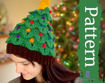 Trendy Christmas Tree Hat Crochet Pattern