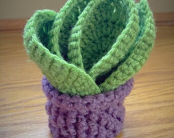 Leaf Coasters in a Pot