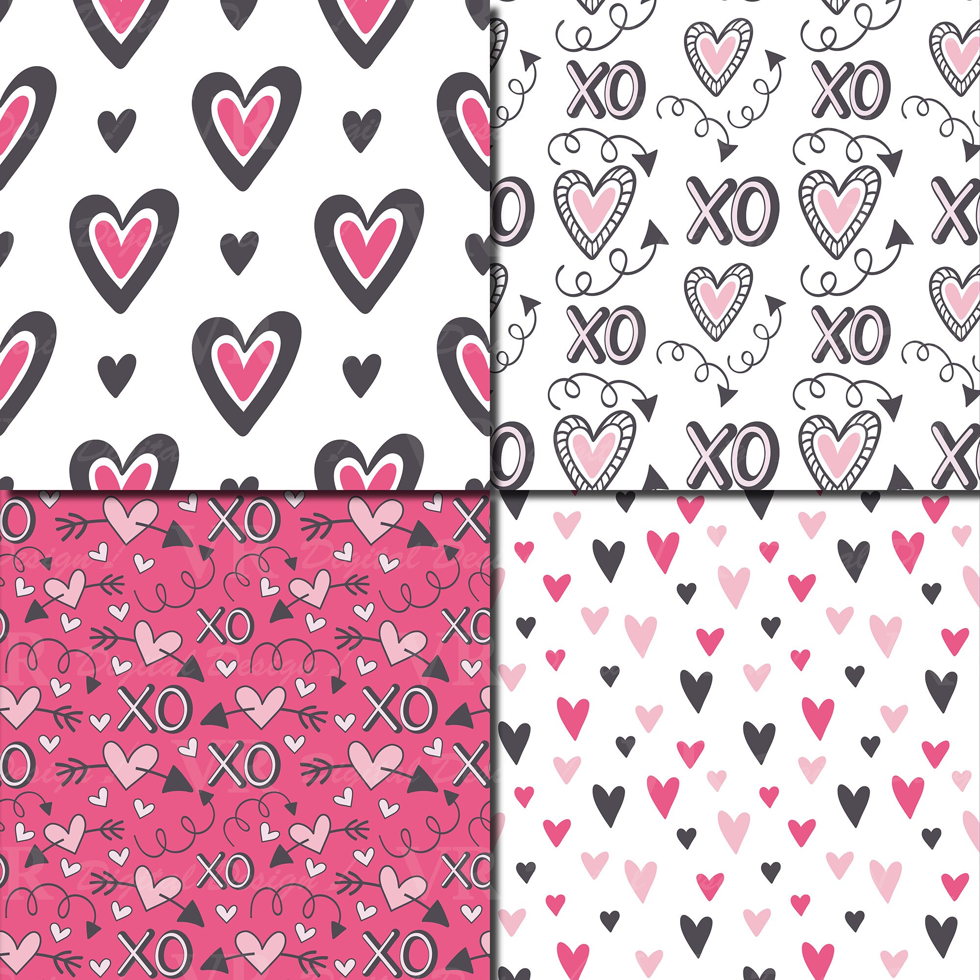 Red, Pink & White Hearts Scrapbook Paper by Recollections®, 12 x 12