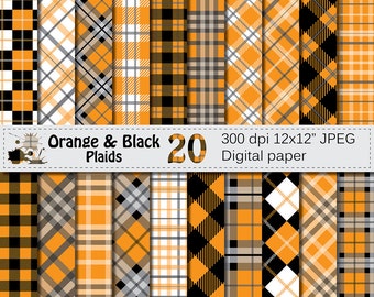 Blue and Black Plaids Digital Paper Buffalo Plaid Lumberjack | Etsy