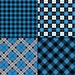 Blue and Black Plaids Digital Paper, Buffalo Plaid Lumberjack Check ...