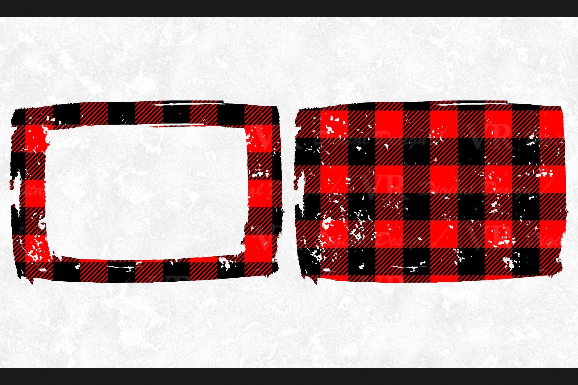 Buffalo Plaid Sublimation Backgrounds and Frames PNG Bundle ...