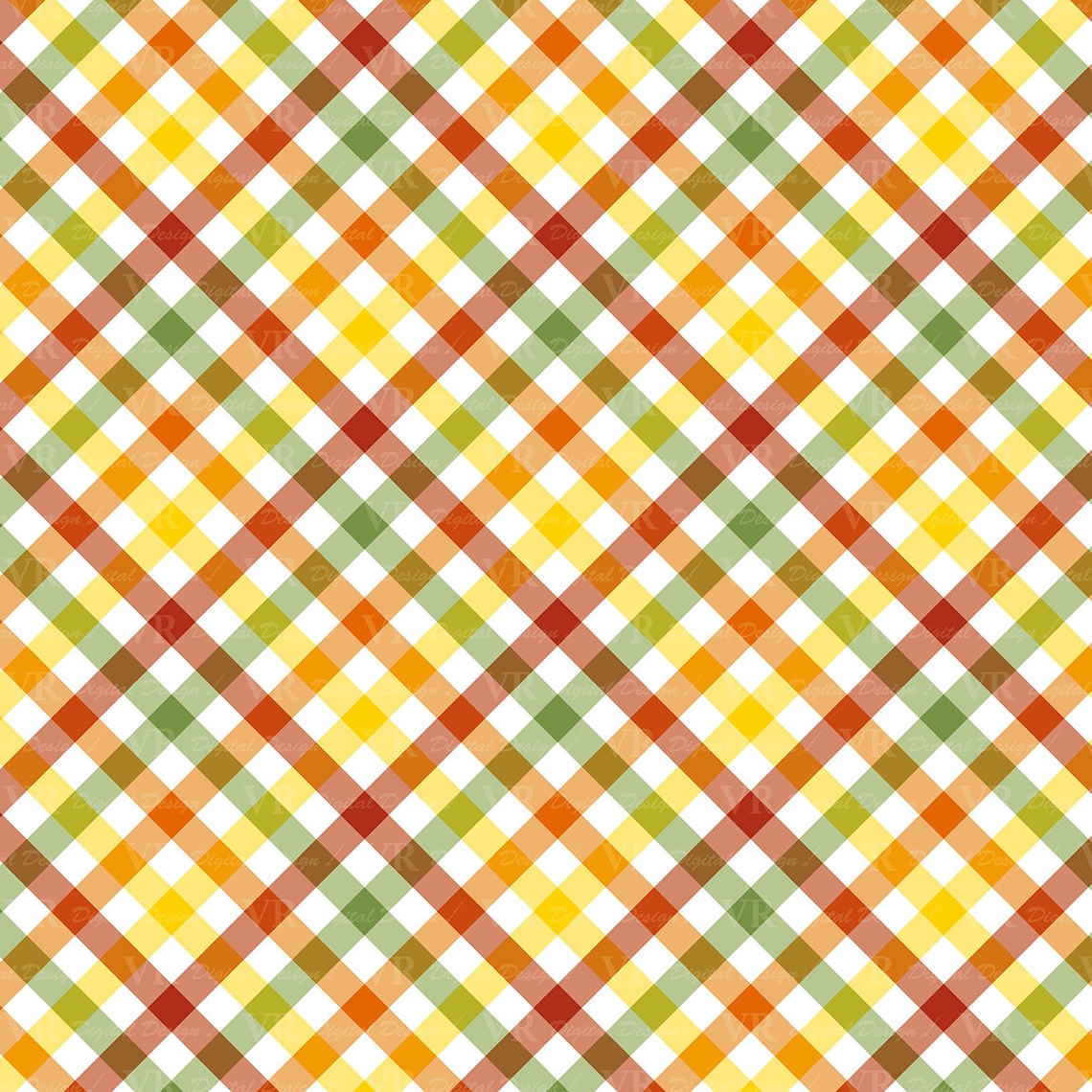 Autumn Plaid Digital Paper Fall Plaid Patterns Thanksgiving Etsy