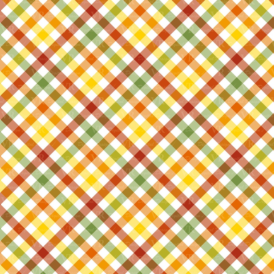 Autumn Plaid Digital Paper Fall Plaid Patterns Thanksgiving Etsy