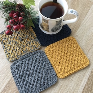 Crochet coasters,Cotton crochet coasters,Home gift,Home decoration,modern coasters,square coasters,halloween coasters