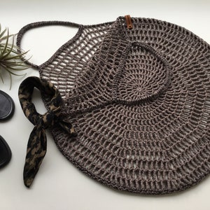 XXL cotton crochet round beach,boho and market bag,minimalist bag,crochet summer bag,womens gift