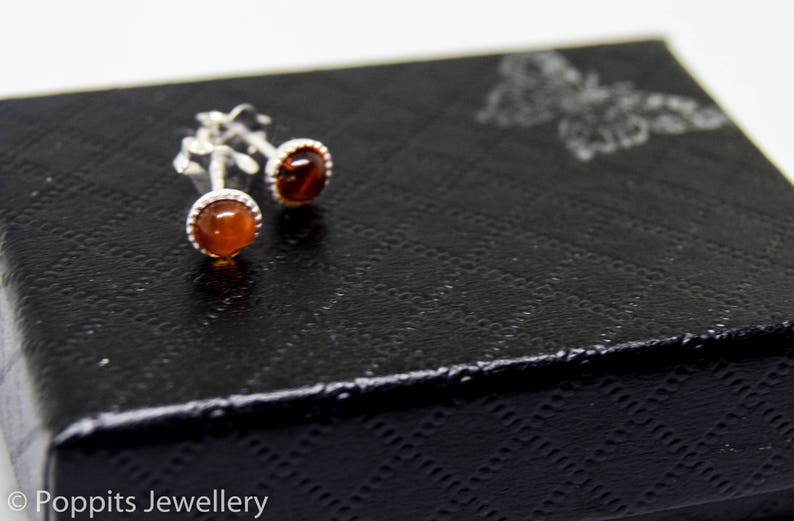 gemstone earrings modern jewellery small amber earrings amber jewellery Genuine amber stone studs amber stud earrings amber earrings