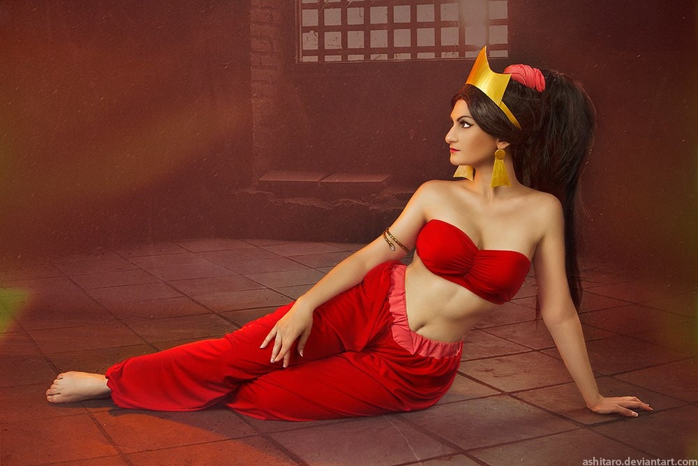 Cosplay Aladdin Jasmine Red Costume Disney Women Clothing Etsy