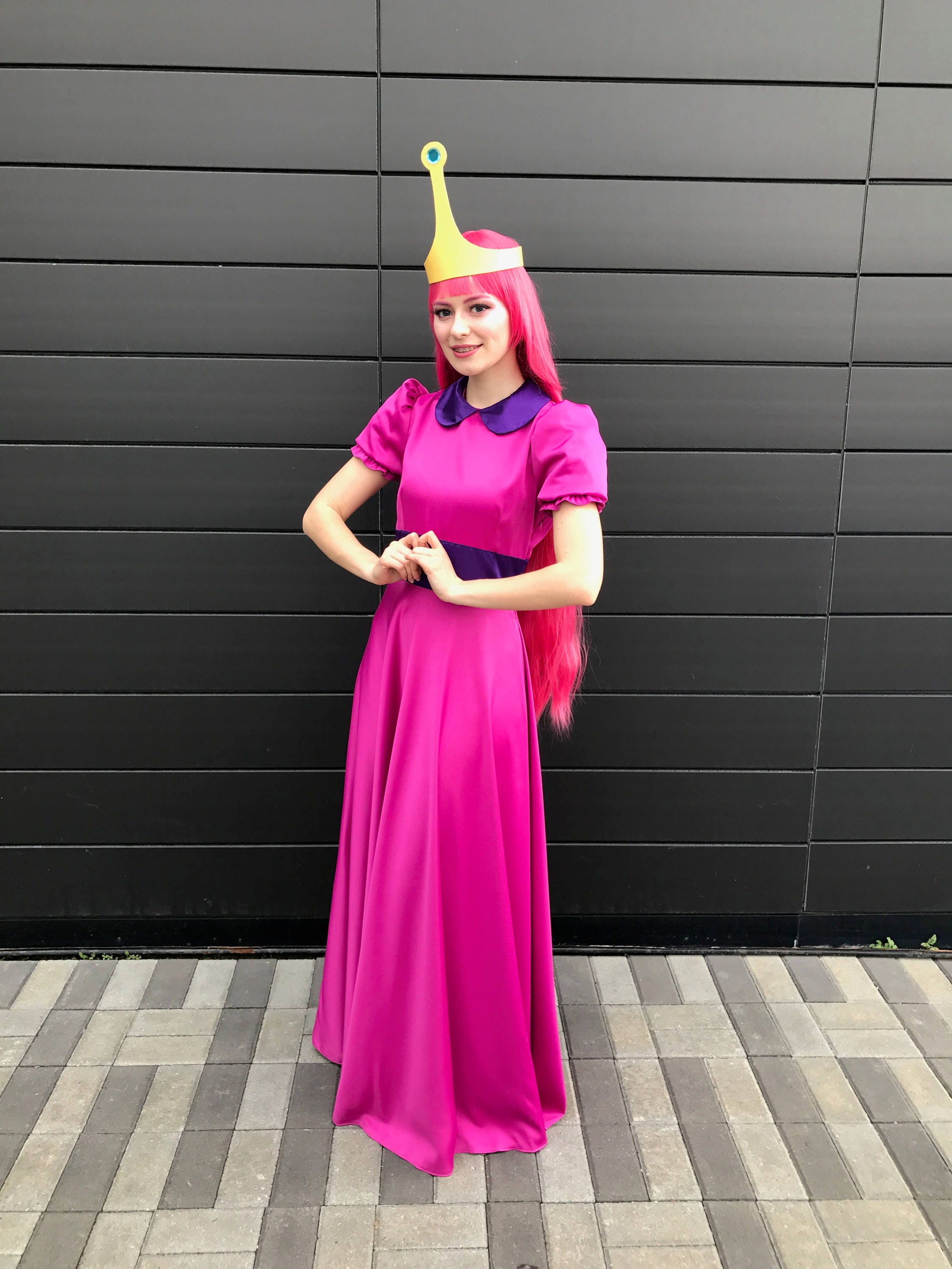 Bubblegum Princess Cosplay Adventure Costume Cartoon Etsy.