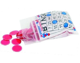100 Magnetic Bingo Chips, Red, Free Shipping